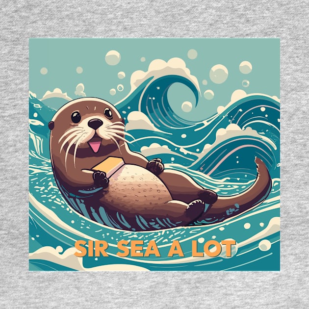 sir sea a lot - cute seaotter by Kingrocker Clothing